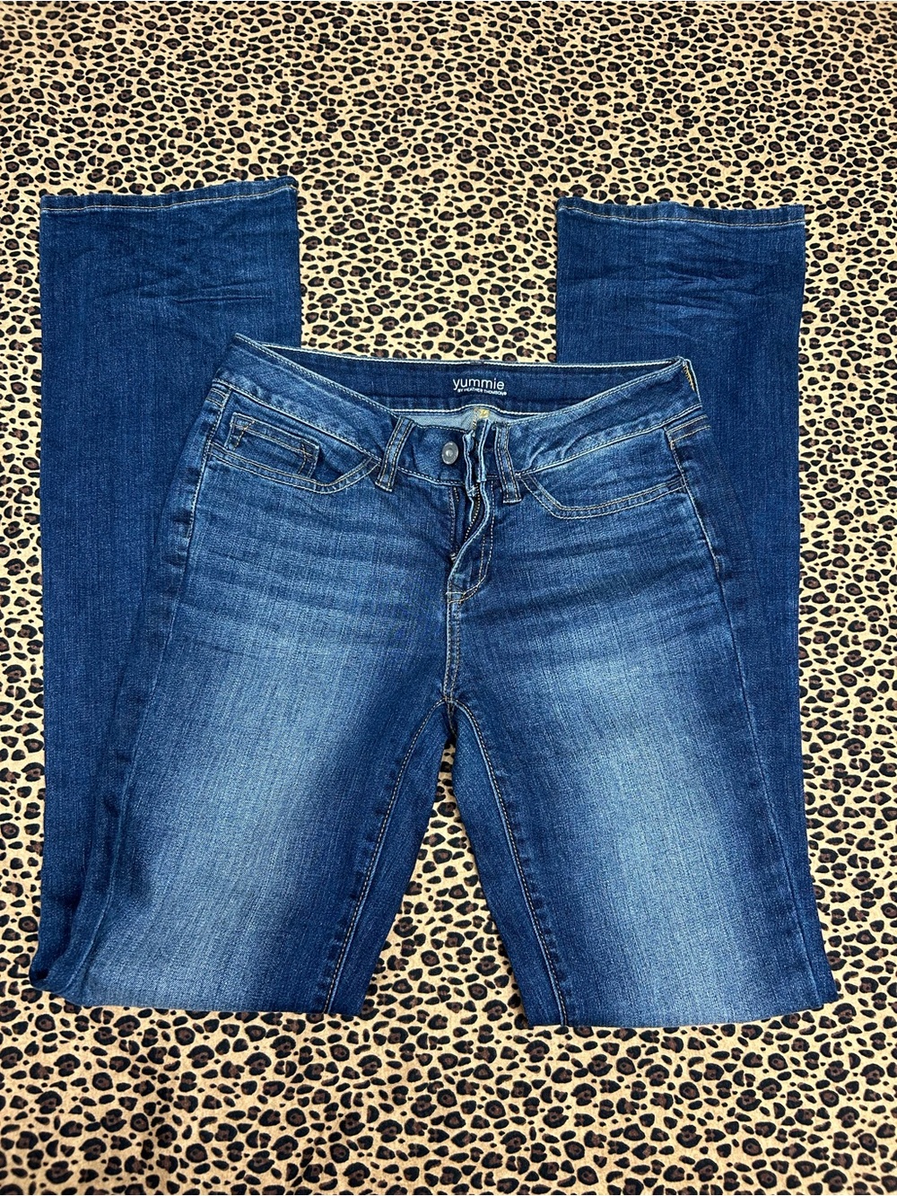 Yummie by Heather Thomson Blue Boot-Cut Stretch Jeans